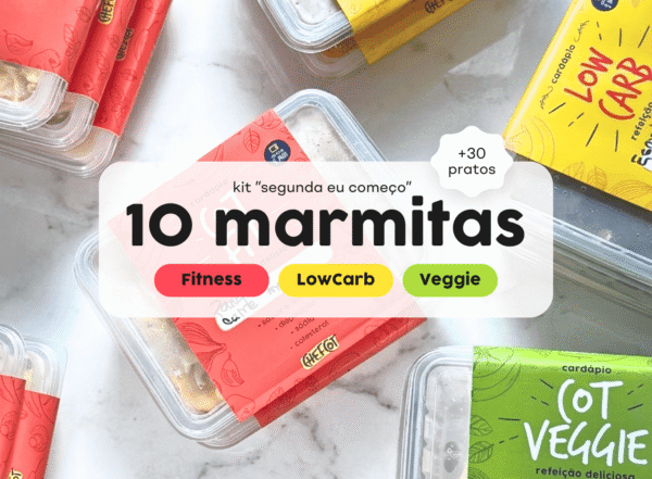 Chefcot - Kit 10 marmitas "segunda eu começo"