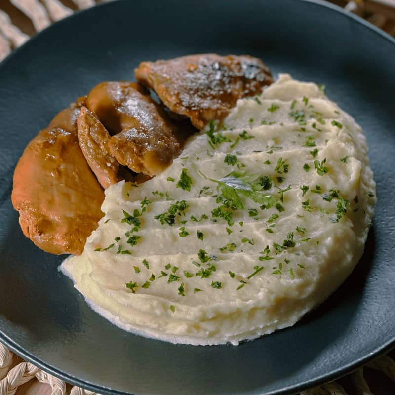 [novo] frango assado e purê de batata inglesa